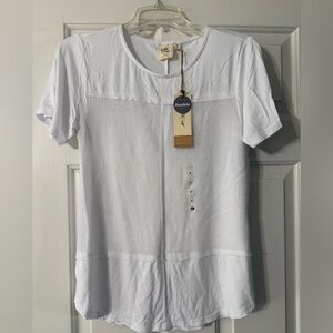 Buckle Women's Textured White Short Sleeve Top